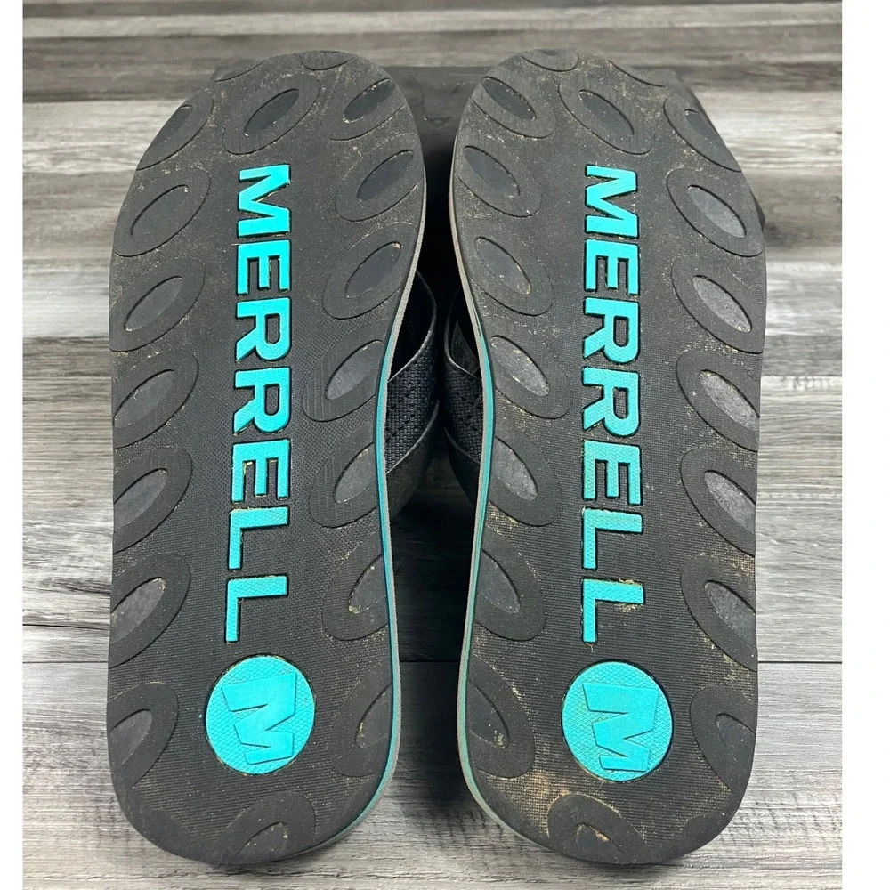 Merrell Womens Black Algiers Blue Performance Thong Sandals J212634C Size 8